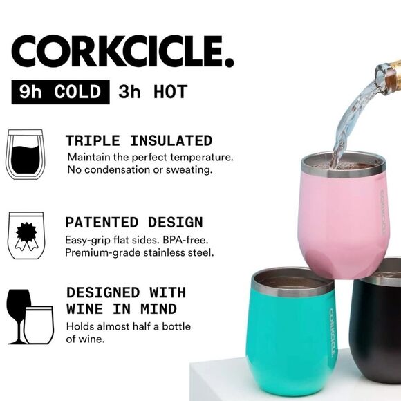 Corkcicle Origins Stemless Triple Insulated Wine Tumbler- Lavender Magic - Picture 5 of 9